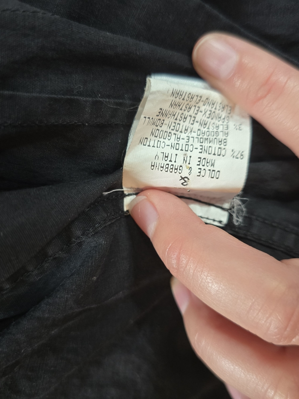DOLCE & GABBANA LONG SLEEVE BLACK SHIRT SIZE 46 - Picture 6 of 6